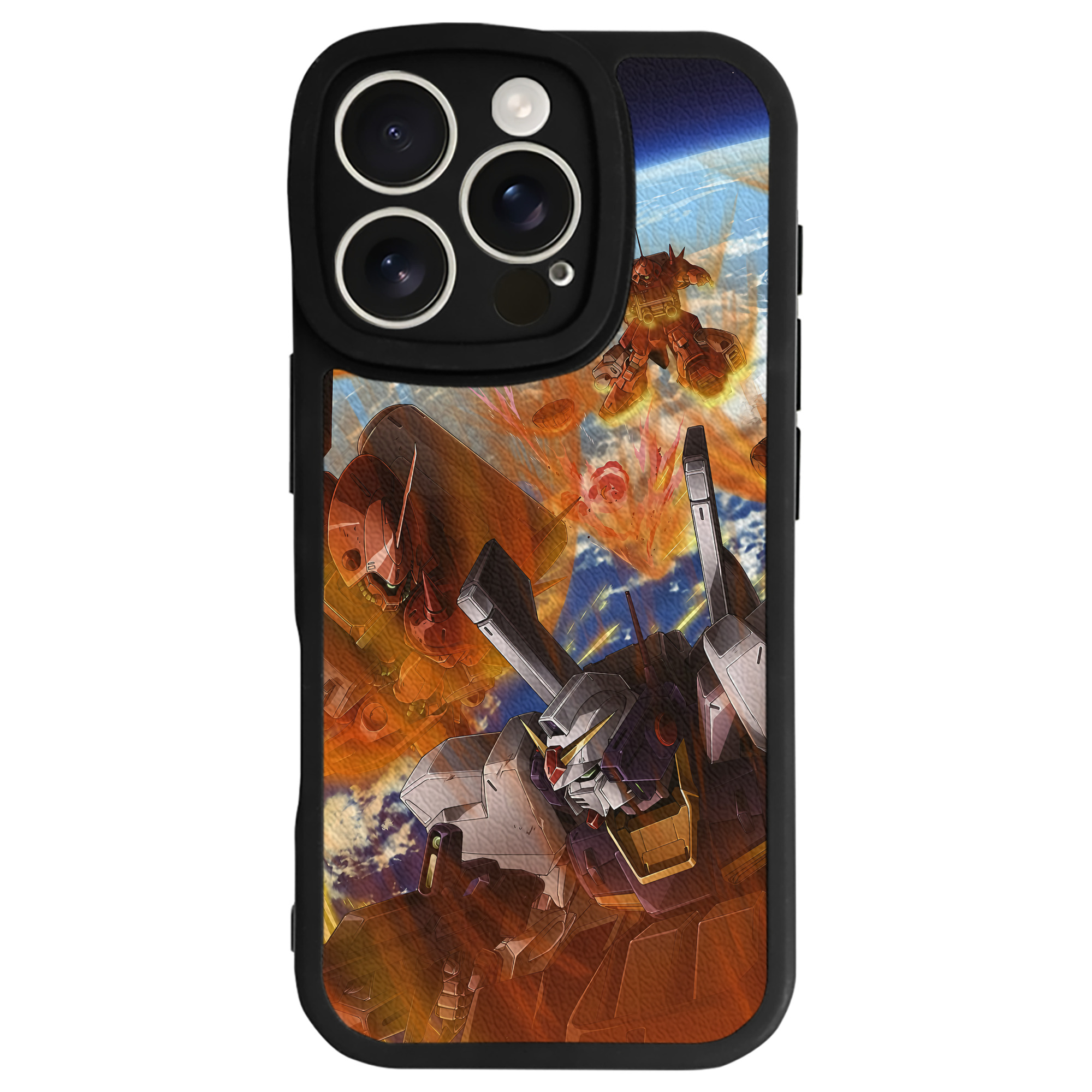 （画像用） 機動戦士ガンダム Mobile Suit Gundam 【iPhone 16シリーズ対応】シリコンスマホケース（レザー調） 材質：シリコン